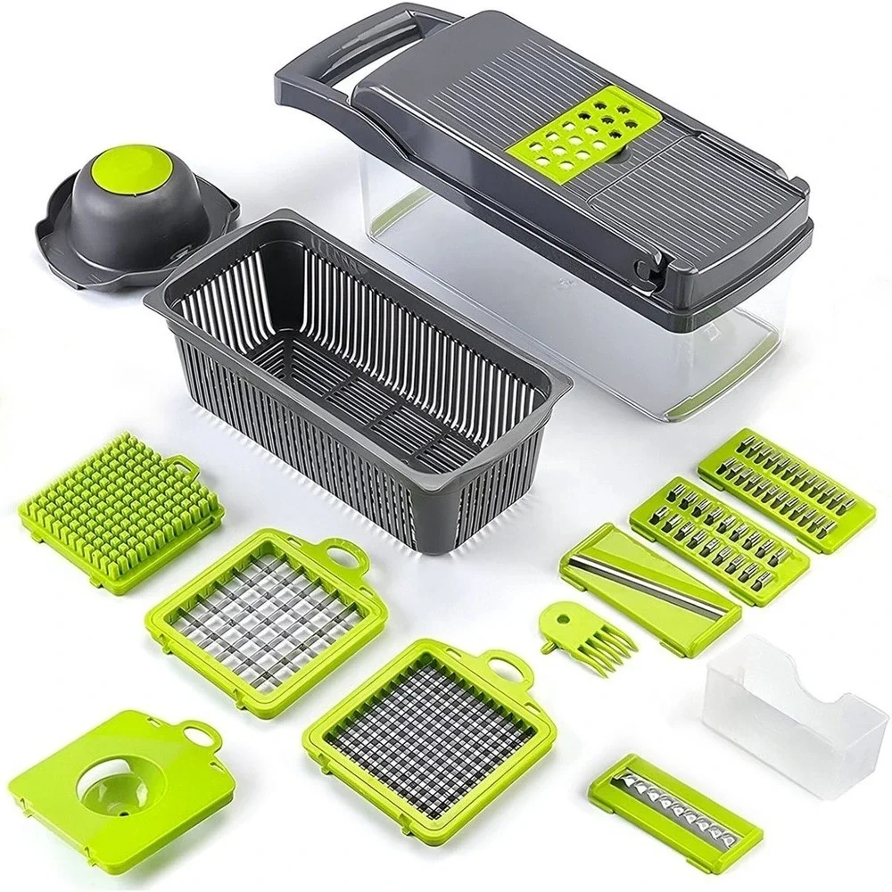 16 In 1 Vegetable Fruit Kitchen Chopper Cutter Food Onion Veggie Dicer Slicer
